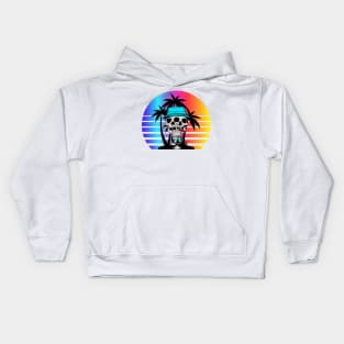 Skull Head Cocktail Sunrise Kids Hoodie